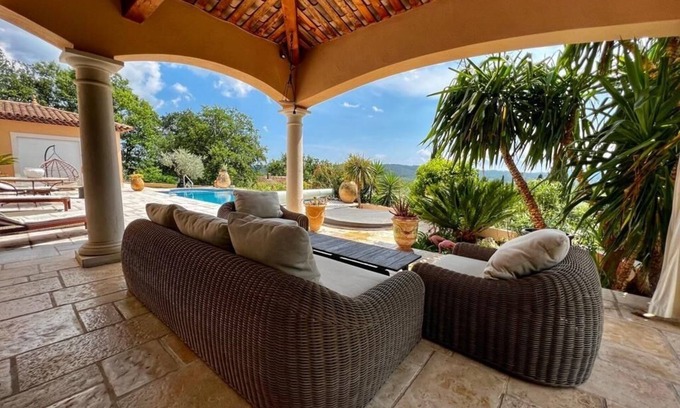 Tourrettes Casa | Villa Joséphine vista magica Esterel piscina y jacuzzi