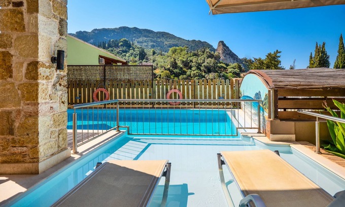 Agios Gordios Villa | Villa Kadith: Renovated, pool, near beach, A/C, WiFi, Parking