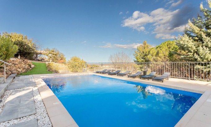 Villelongue-dels-Monts Villa | Villa 'La Bastide Des Albères' con vistas al mar, piscina privada y Wi-Fi
