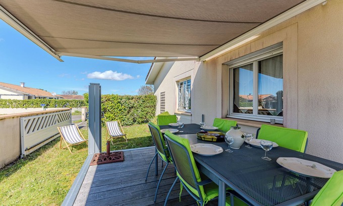 Biscarrosse Villa | Villa 'La Plage, Les Lacs Et Le Calme' con terraza privada, Wi-Fi y aire acondicionado