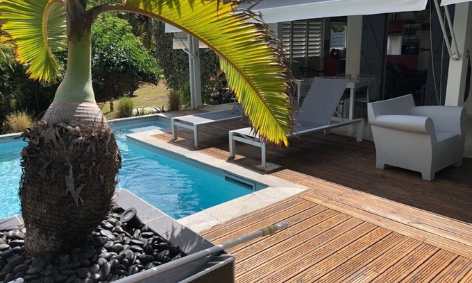 Saint-Francois Villa | piscina Villa comodidad Majeya y jardín privado cerca de la playa