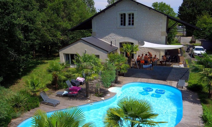 Sazilly Villa | Villa cerca de Chinon 9 personas con piscina climatizada