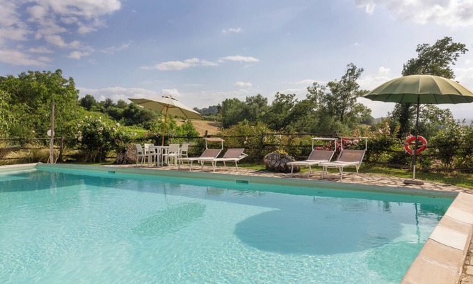 Magliano Sabina Villa | Granja con Piscina Privada y Fantastico Mirador