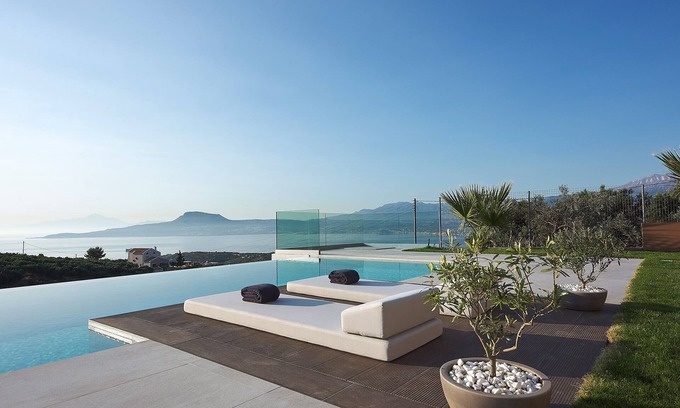 Sternes Villa | Villa Niolos II, villa tranquila ladera