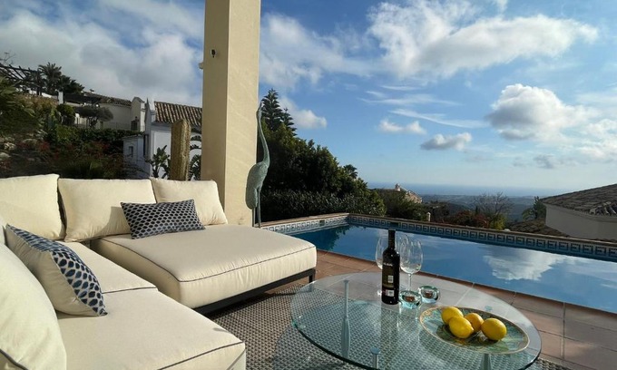 Istan Villa | Villa Olga MARBELLA- GOLDEN MILE -Breathtaking SEA VIEW- PRIVATE POOL