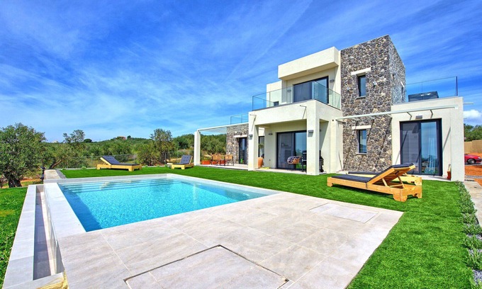 Dafnata Villa | Villa en Chalikoúnas con 3 habitaciones, capacidad 6
