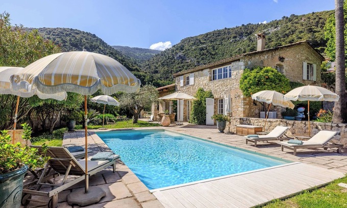 Tourrettes-sur-Loup Chalet De Esquí | VILLA POMELO - Pool Garden near Village