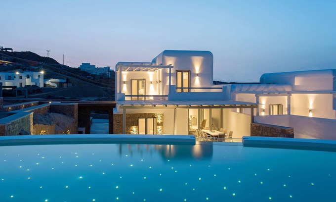 Ornos Villa | Villa Sapphire 6bed with Pool and Hot Tub in Ornos