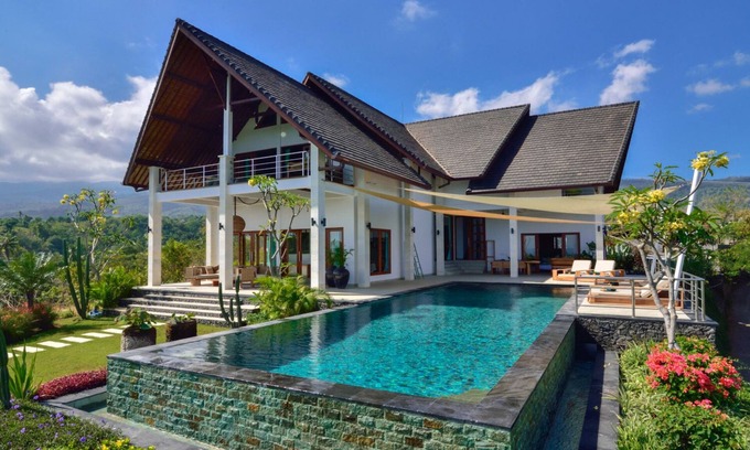 Kalibukbuk Villa | Villa Sentosa, Villa PRIVADA - Vistas panorámicas de BALI