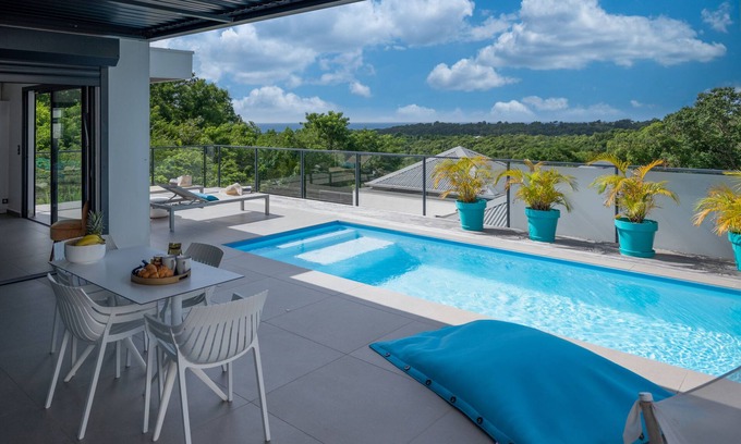 Sainte-Anne Villa | Villa-SI !-De Lujo-Baño Privado-Vista al Mar