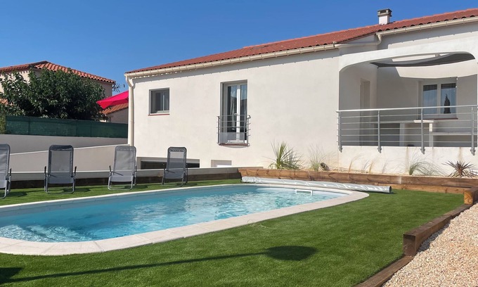 Brouilla Villa | Villa*SOL DELS ASPRES- Swimming pool - BBQ - Garage - Air conditioning / central heating