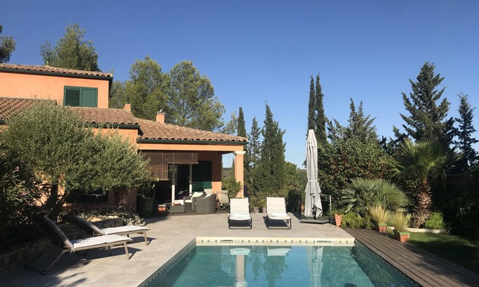 Grabels Villa | Villa, piscina, rodeado de vegetación, cerca de Montpellier