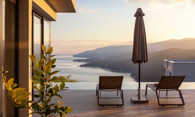 Rabac Villa | Villa Verde Horizon - nueva villa con hermosas vistas, piscina privada, spa y jacuzzi