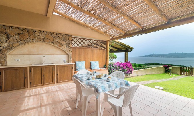 Capo d'Orso Villa | Villa 'Villetta Stupenda Vista Mare-317' con vistas al mar, terraza privada y aire acondicionado