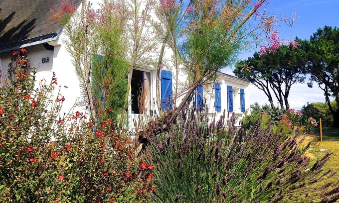 Le Pouliguen Casa | Villa con jardín a 250 m del mar y la costa salvaje en una zona tranquila.