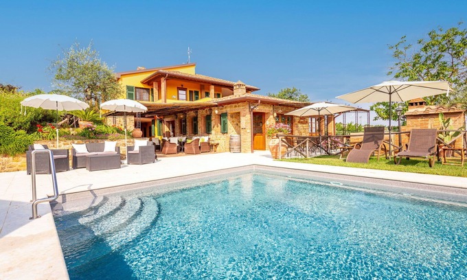Montaione Villa | Casa de vacaciones con A/C, piscina, WIFI, TV, patio, vista panorámica, cerca de San Gimignano