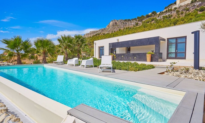 Sciacca Villa | Villa con piscina y vistas al mar, 6 camas.