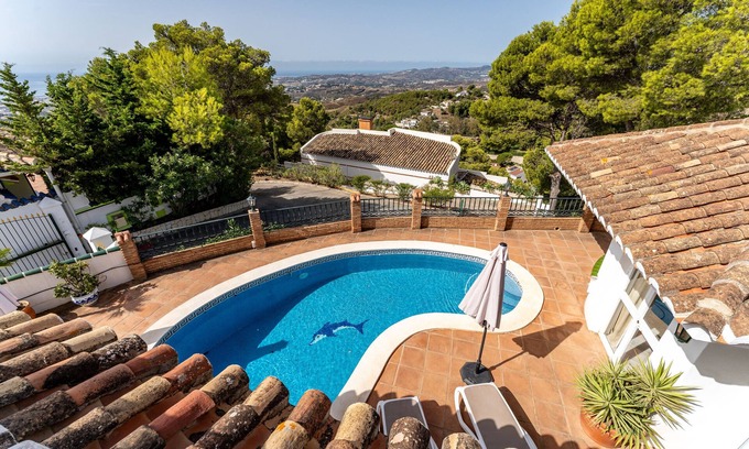 Mijas Villa | "Villa con piscina privada" con vistas al mar, terraza privada y Wi-Fi