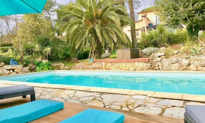 Roquefort-les-Pins Casa | Villa Zen Paradise con piscina a 15 minutos del mar