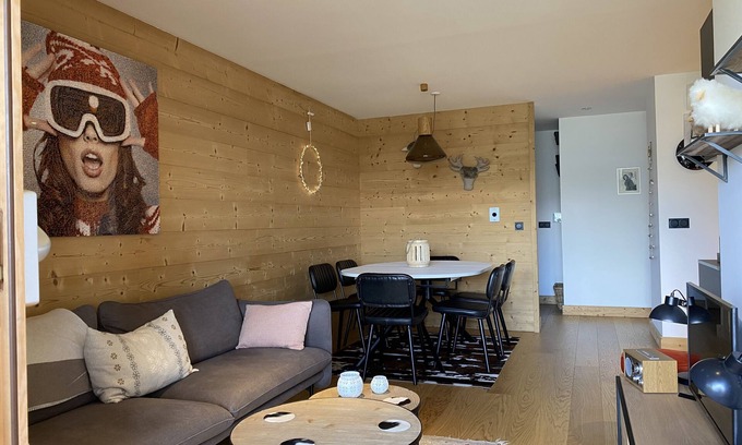 Arc-1800 Apartamento | Villards, apartamento de alto standing 8p., Rés L'Ecrin al pie de las pistas, escuela de esquí, tiendas