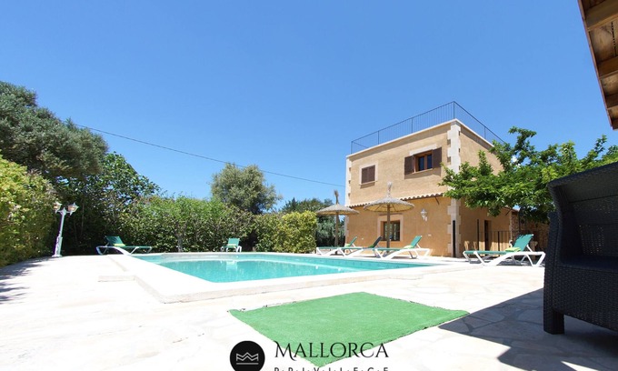 Manacor Cabaña | Villasport Tenis - Pool - BBQ - Ideal Familys