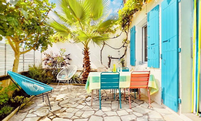 Saint-Fort-sur-Gironde Casa | Casa de huéspedes vintage: 85m2 para 4 personas.