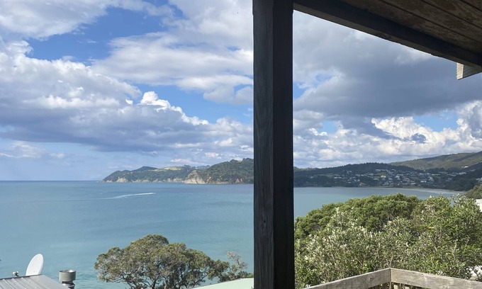 Langs Beach Casa | Virtually beachfront family bach, secluded Ding Bay (Langs)