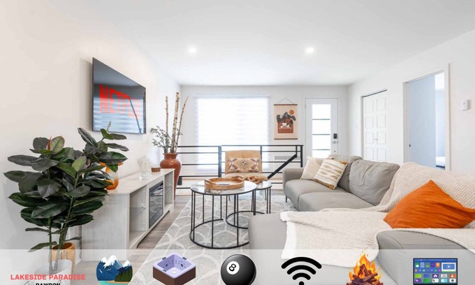 Rawdon Chalet De Esquí | Vue sur Lac Spa Billard Wifi Smart TV 5 Chambres Lits King Cuisine+