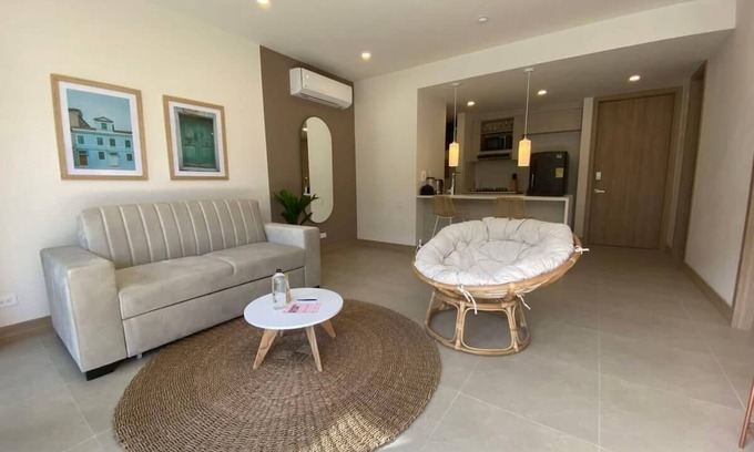 Cartagena District Apartamento | w* | Lovely 1BR w/ Pool and Balcony in Manzanillo