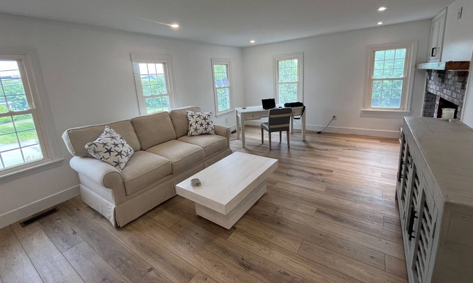 Top of the Hill Casa | Walk to 1st Beach from completely renovated Home with great Ocean and Pond views