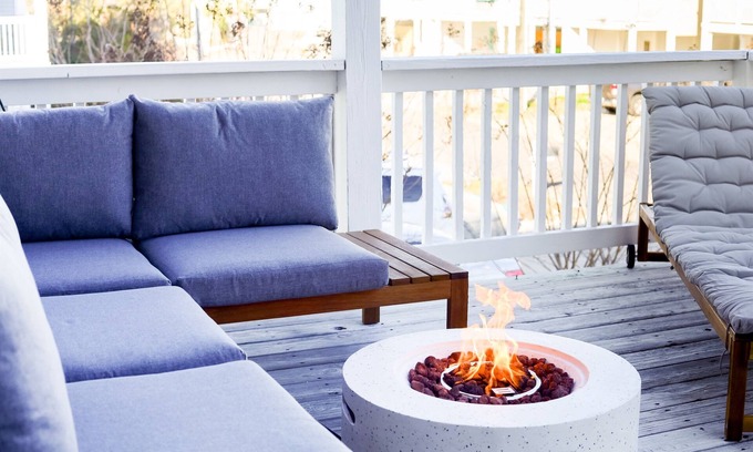 Wilmington Beach Casa | Walk to Beach | Luxe Home W/ Backyard, Gym, Office