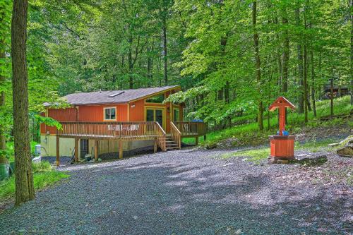 Locust Lake Village Casa | Walk to Lake and Beach Pocono Cabin with Fire Pit