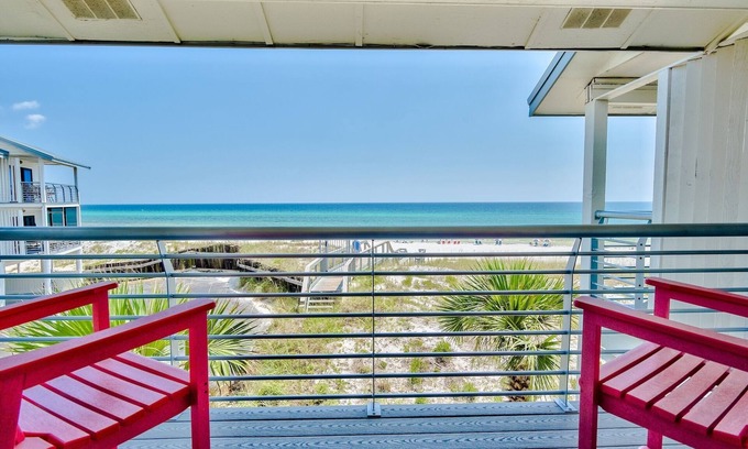 Seagrove Beach Casa | Walton Dunes Oceanfront.Private Beach! 2 Beach Chairs and Umbrella setup daily