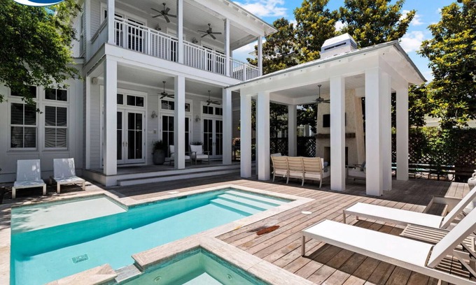 Beach District Casa | WaterColor Luxury en 30A! 63 Western Lake, Park District, Piscina, 7 hab, Slps 16+