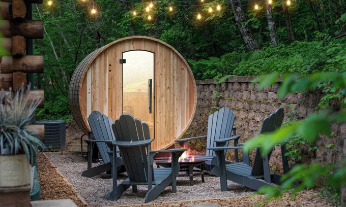 De Soto Cabina | Waterfront Cabin - Sauna - Fire Pit - Bluff Views