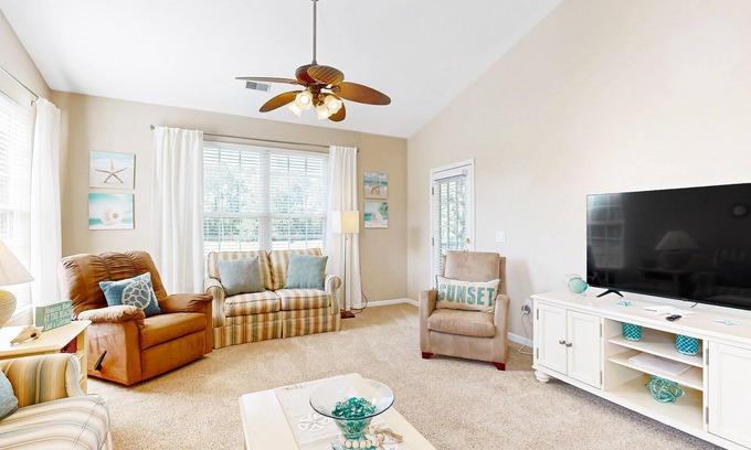 Sunset Beach Condominio | Waterfront condo with pool, tennis, bikes & lagoon/golf views - near the beach