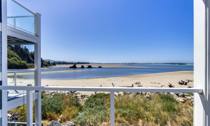 Lincoln City Condominio | Condominio en la esquina frente al mar con vista al mar - cerca de la playa, la bahía y las atracciones