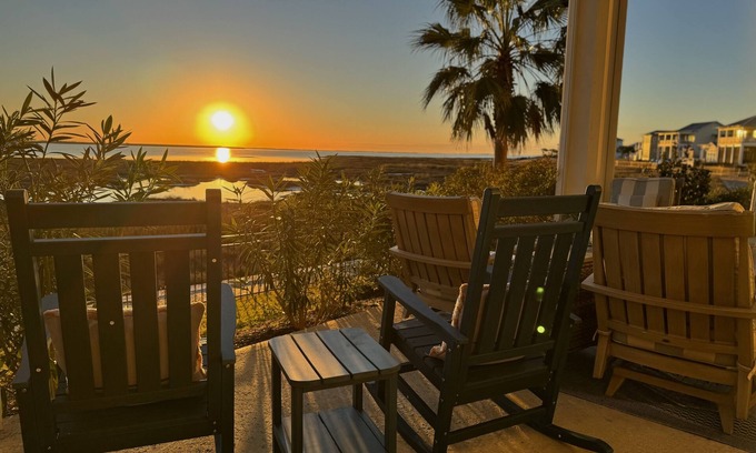 Rockport Casa | Waterfront Enchantment | Bay-View Home & Casita | Courtyard, Patio & Balcony
