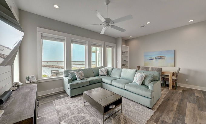 Rockport Casa | Waterfront haven with Bay views, patio, luxe suites, and shared dock and pool