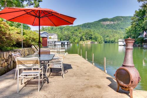 Lake Lure Casa | Waterfront Home with Dock Access on Lake Lure!