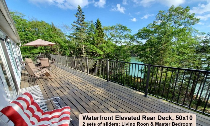 Deer Isle Casa | Waterfront Home with Expansive 50-Foot Deck and Stunning Ocean Views