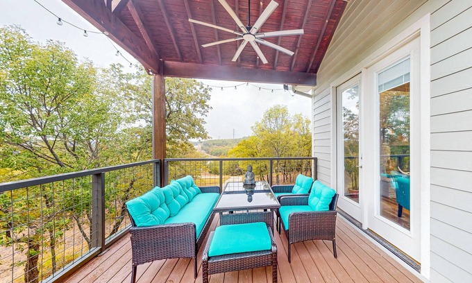 Bowie Casa | Waterfront home with views of Amon G. Carter Lake with large yoga deck