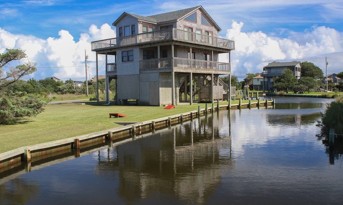 Frisco Casa | Waterfront House w/ Sound View, Free WiFi, Private Washer/Dryer, Shared Pool