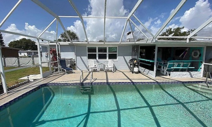 Port Charlotte - Charlotte Harbor Casa | WATERFRONT/POOL HOME W/GULF BREEZES, TIKI BAR BOATS, LINAI, PETS OK, INCLUSIVE!