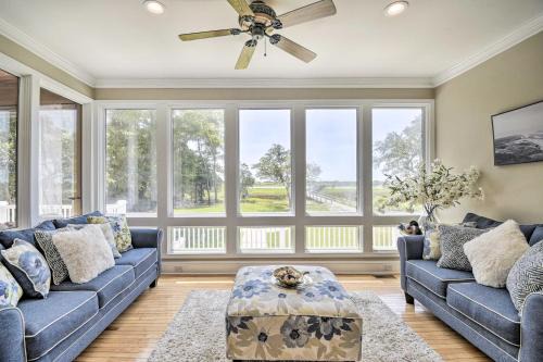 Sea Trail Casa | Waterfront Sunset Beach Escape with Golf View