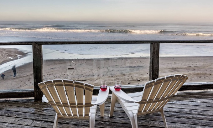 Gleneden Beach Casa | Con vistas a la arena y al oleaje con playa a solo unos pasos de tu puerta