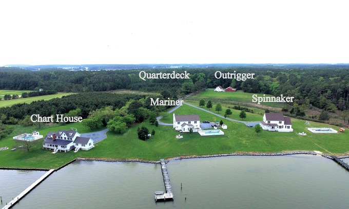 Cambridge Casa | Bodas / Reuniones / Retiros privados y privados 22 Acre Chesapeake Waterfront Estate
