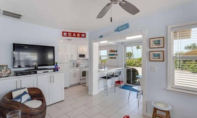 Sanibel Condominio | Beach View Cabaña dúplex de 1 dormitorio, 1 baño en la playa.