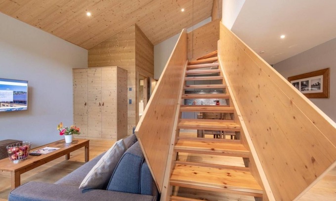 Vercorin Apartamento | Wifi, 250m from shops, sauna, hammam, tv, ski locker, 84m², Vercorin