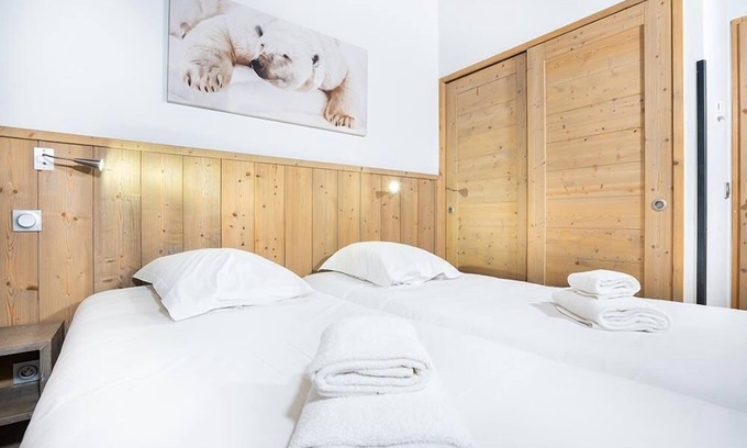 La Rosiere Apartamento | Wifi, 50m del centro estación, 4.o piso, vista valle, piscina, sauna, hammam, balcón, parking, tv